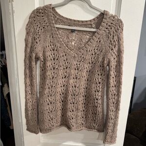 American Eagle Tan Knit Sweater